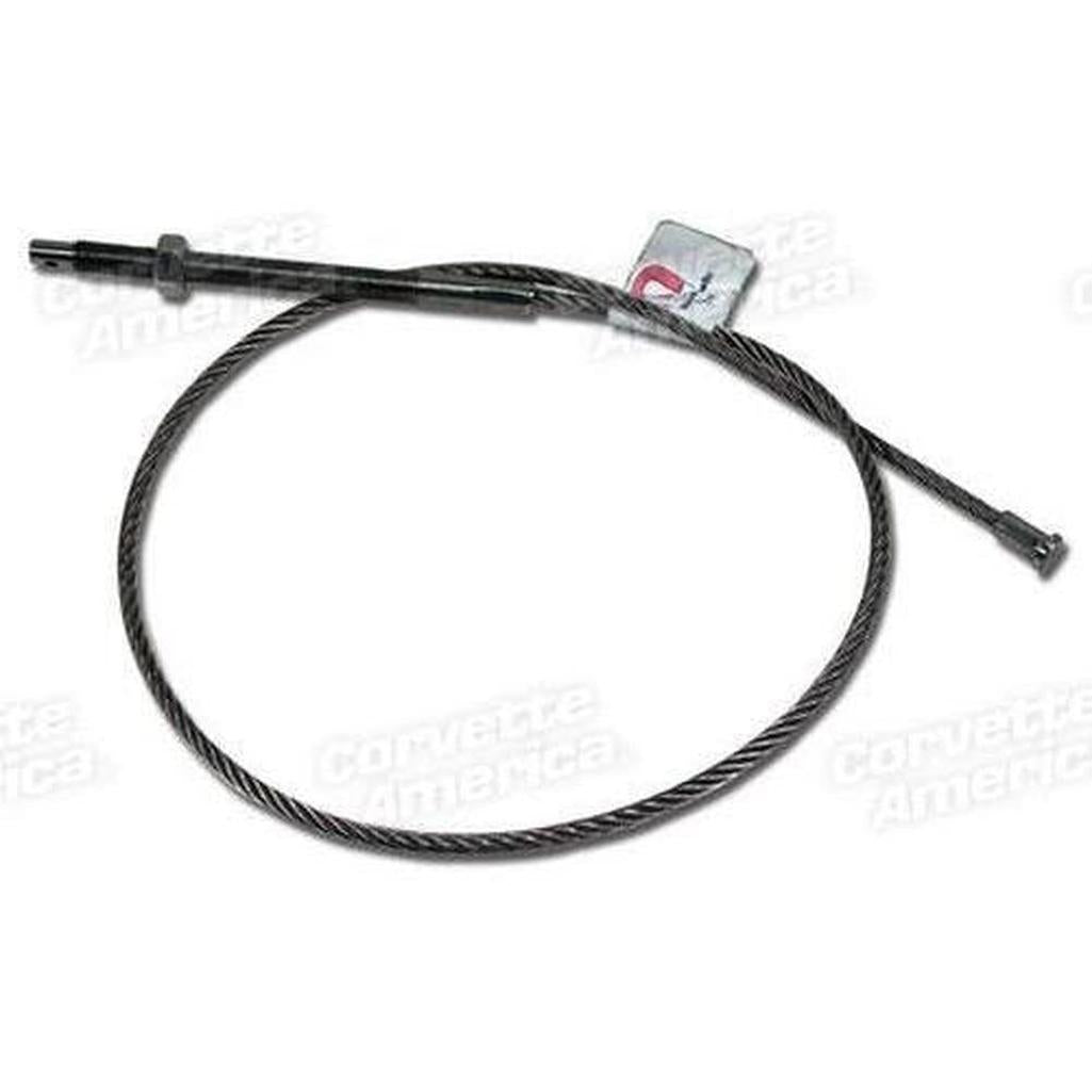 Corvette Park Brake Cable. Front Stainless Steel: 1967-1982