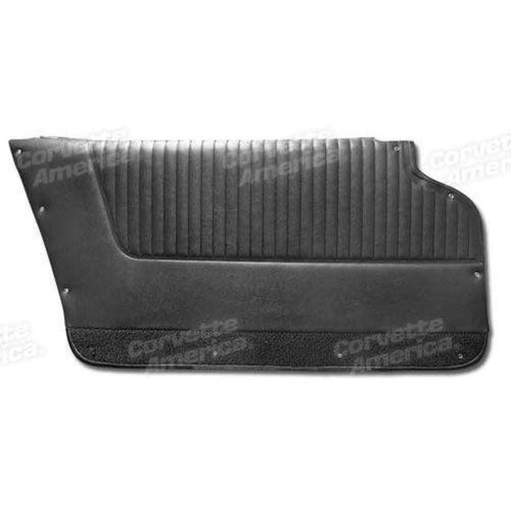 Corvette Door Panels. Black - Coupe - With Felt: 1963-1964