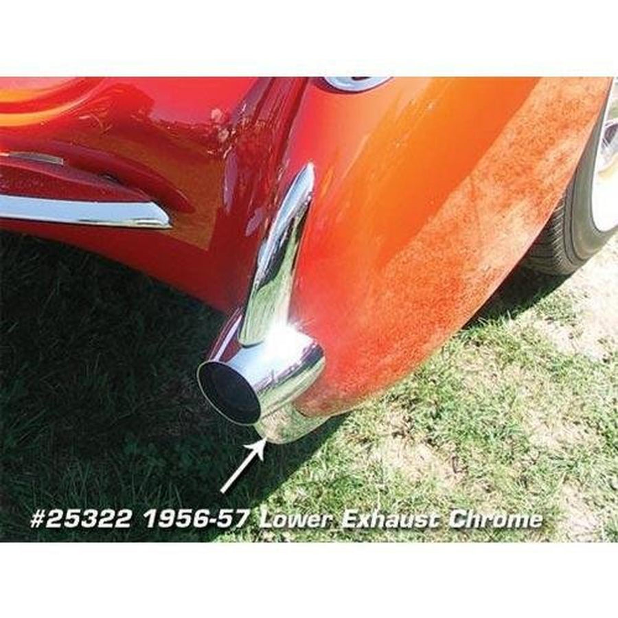 Corvette Exhaust Chrome. Lower: 1956-1957