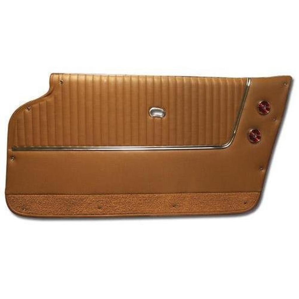 Corvette Door Panels. Saddle - Convertible - With Trim: 1963-1964
