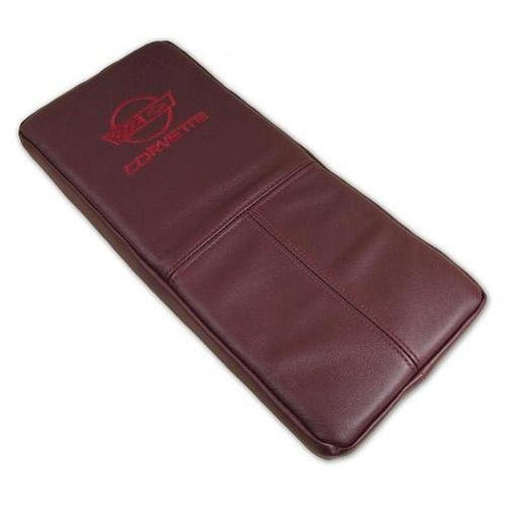 Corvette Console Cushion. Ruby Red With Logo: 1993