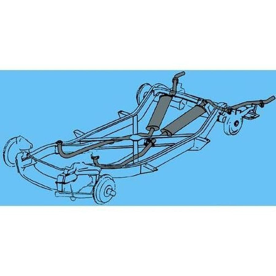 Corvette Exhaust System. V8: 1955
