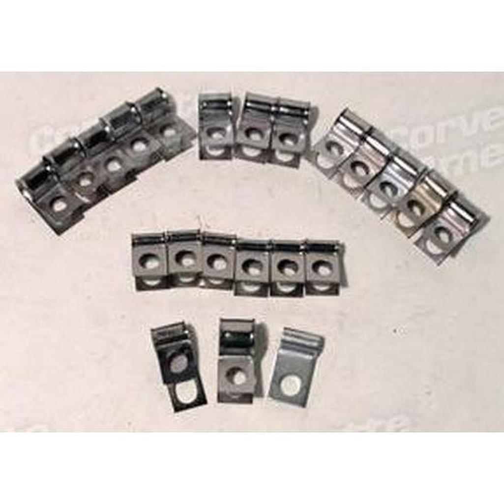 1969-1970 Corvette C3 Brake & Gas Line Clamp Set - Big Block - 22 Piece