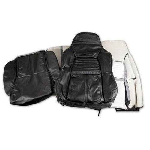 Corvette Driver Leather Seat Covers. Black Standard: 1994-1996