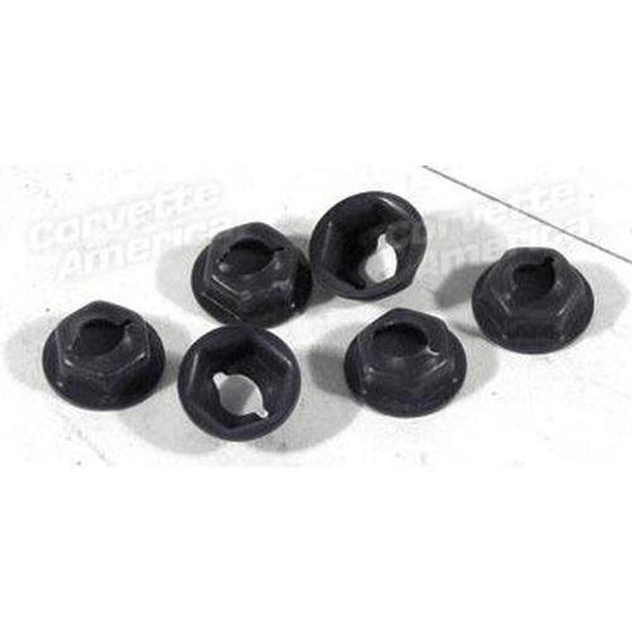 Corvette Exhaust Bezel Mount Nuts. 6 Piece Set: 1966-1967