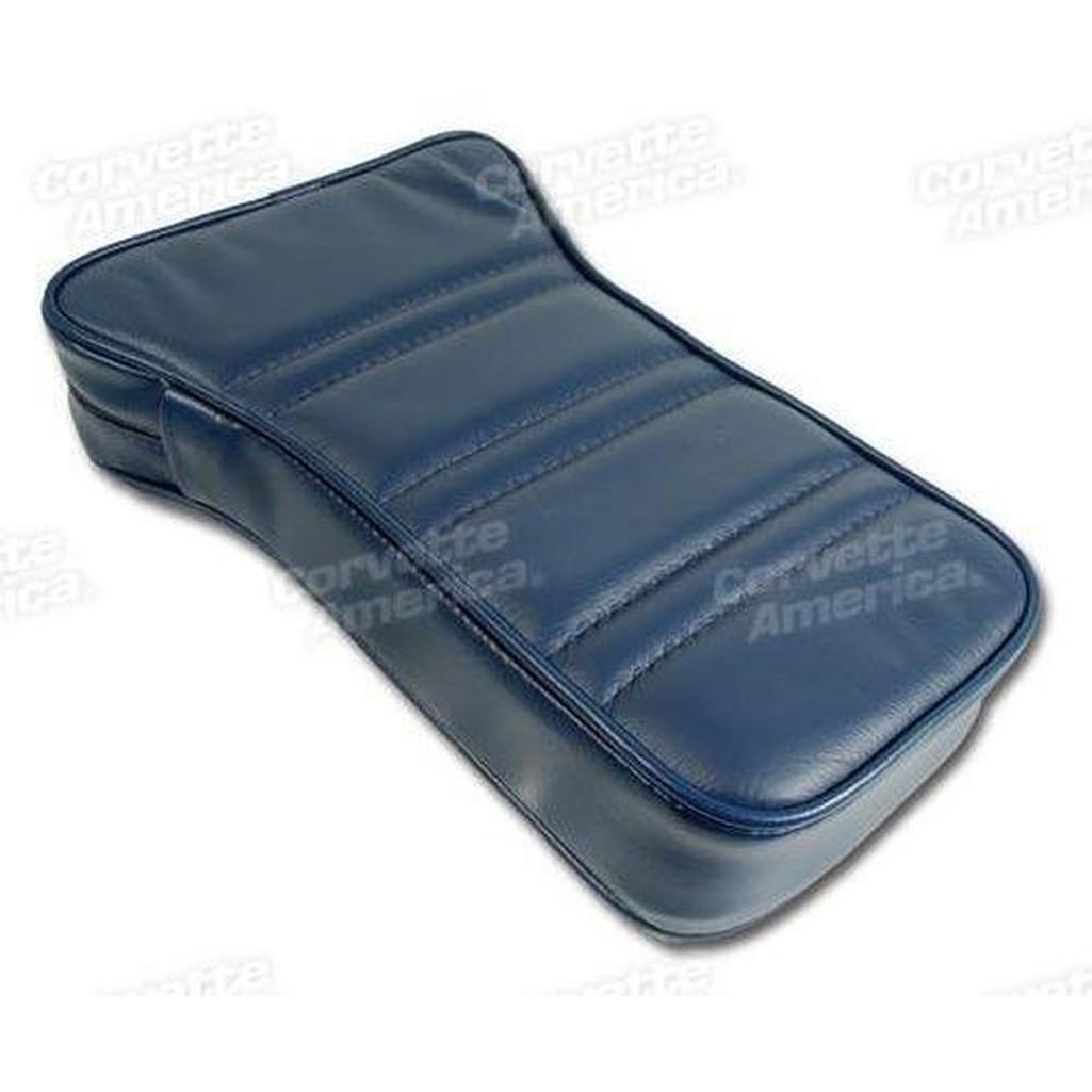 Corvette Center Armrest. Royal Blue Leather: 1972