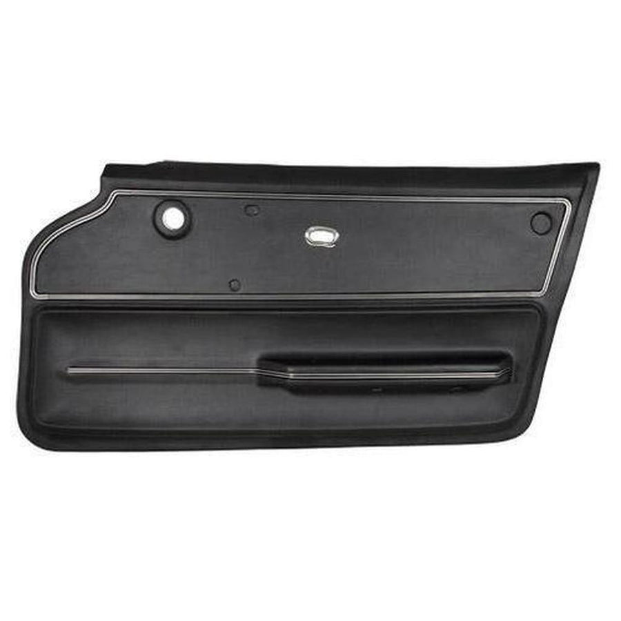 Corvette Door Panel. Black Coupe With Trim RH: 1965-1966