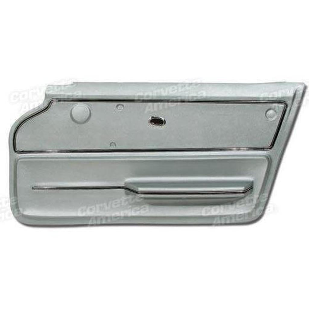 Corvette Door Panel. Silver Coupe With Trim RH: 1965-1966