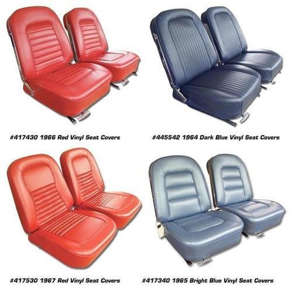 Corvette Vinyl Seat Covers. Red: 1965 – CorvetteGuys.com
