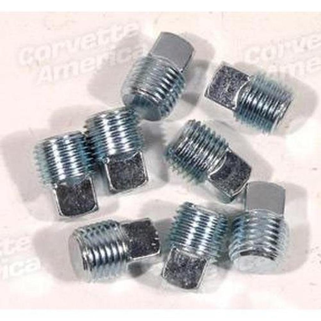 Corvette Exhaust Manifold Emission Hole Plugs. 8 Piece: 1966-1979