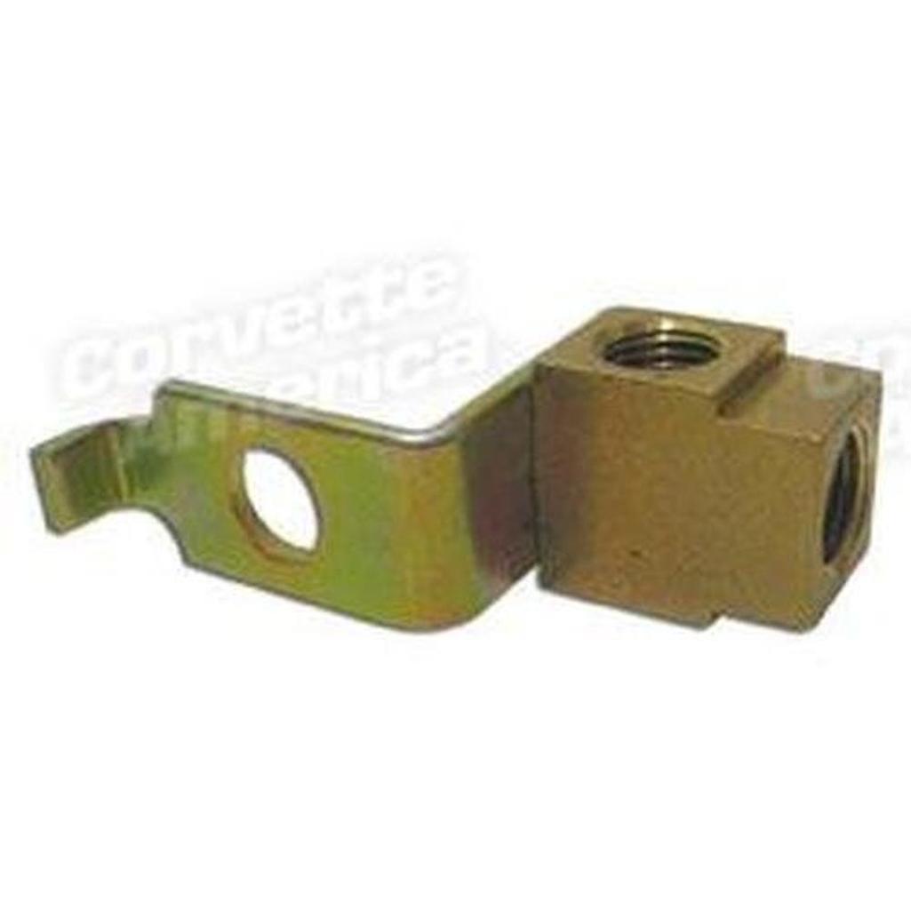 Corvette Brake Line Block. Left Front W/Power Brake 3/16 Inch: 1965