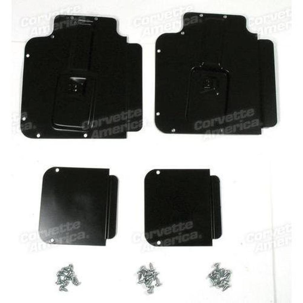 Corvette Door Access Plate Set. W/Fasteners 4 Piece: 1959-1961