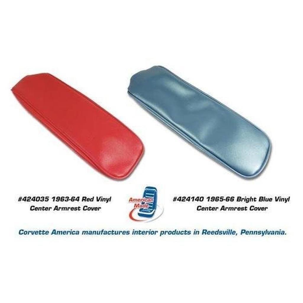 Corvette Center Armrest Cover. Saddle Vinyl: 1963-1964