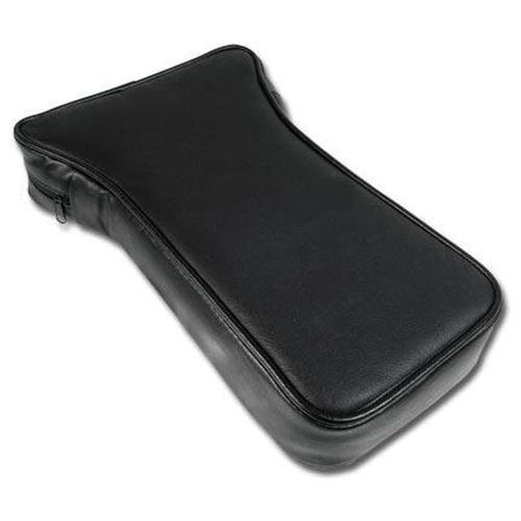Corvette Driver Center Armrest - Black Leather: 1967-1982