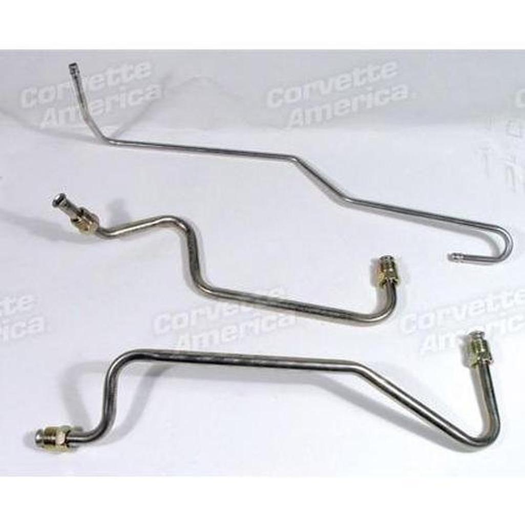 1968-1969 Corvette C3 Gas Line - Stainless Steel - Pump To Carburetor 300hp & 350hp