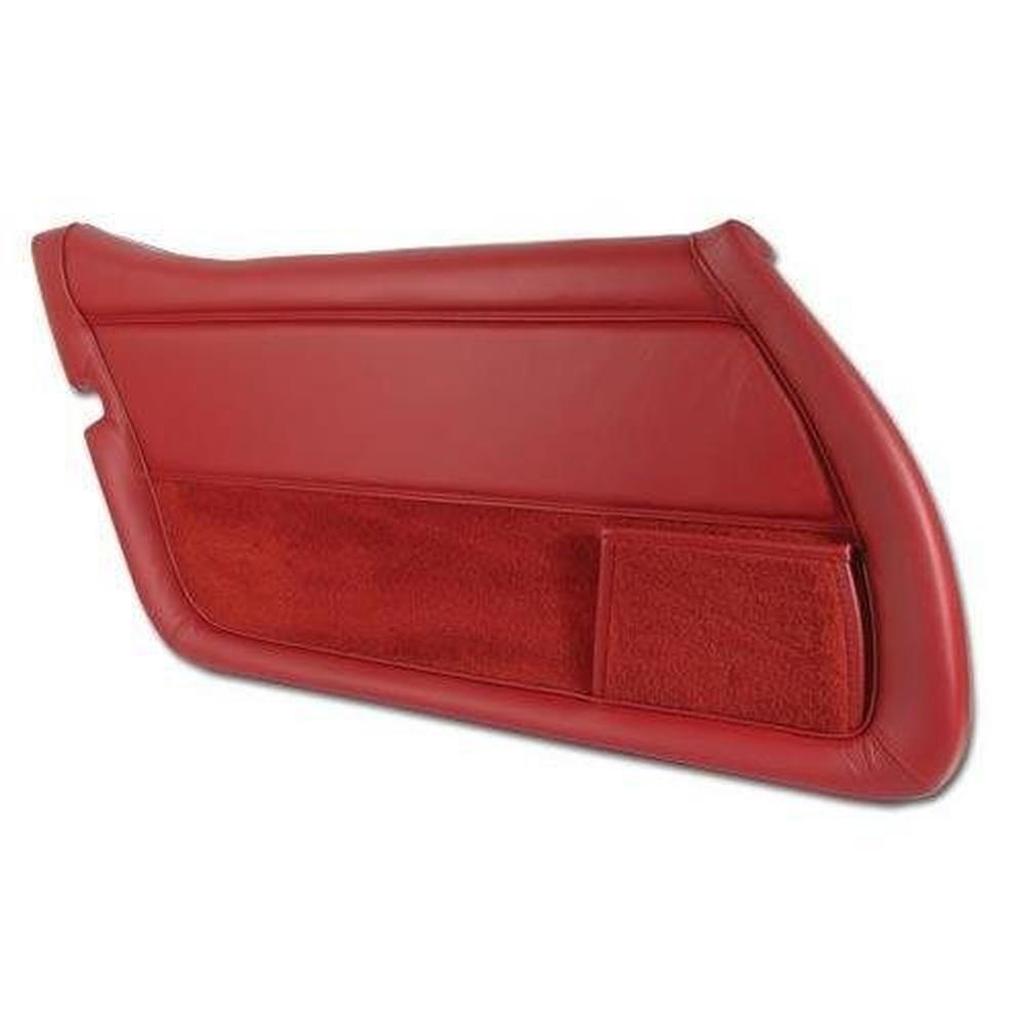 Corvette Leather Door Panel. Red LH: 1978-1980