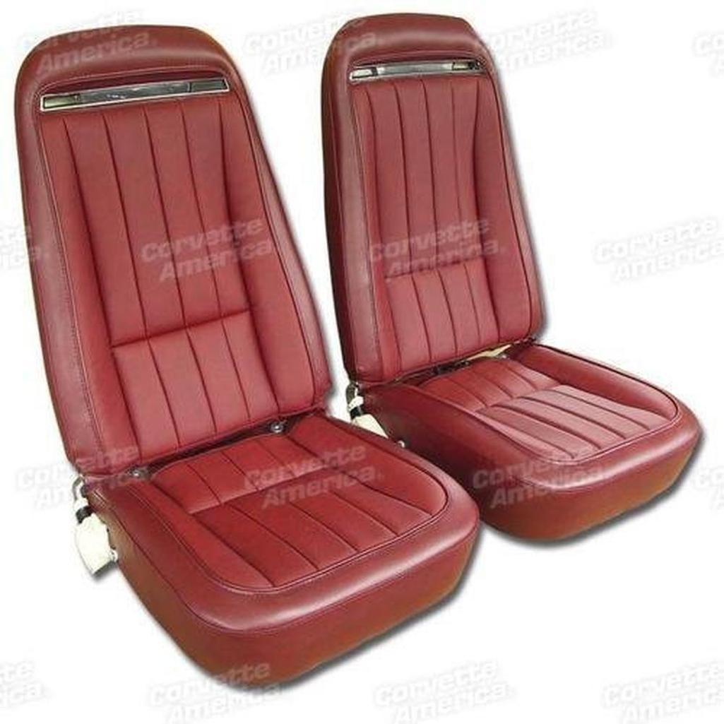 1973-1974 Corvette C3 Vinyl Seat Covers - Oxblood