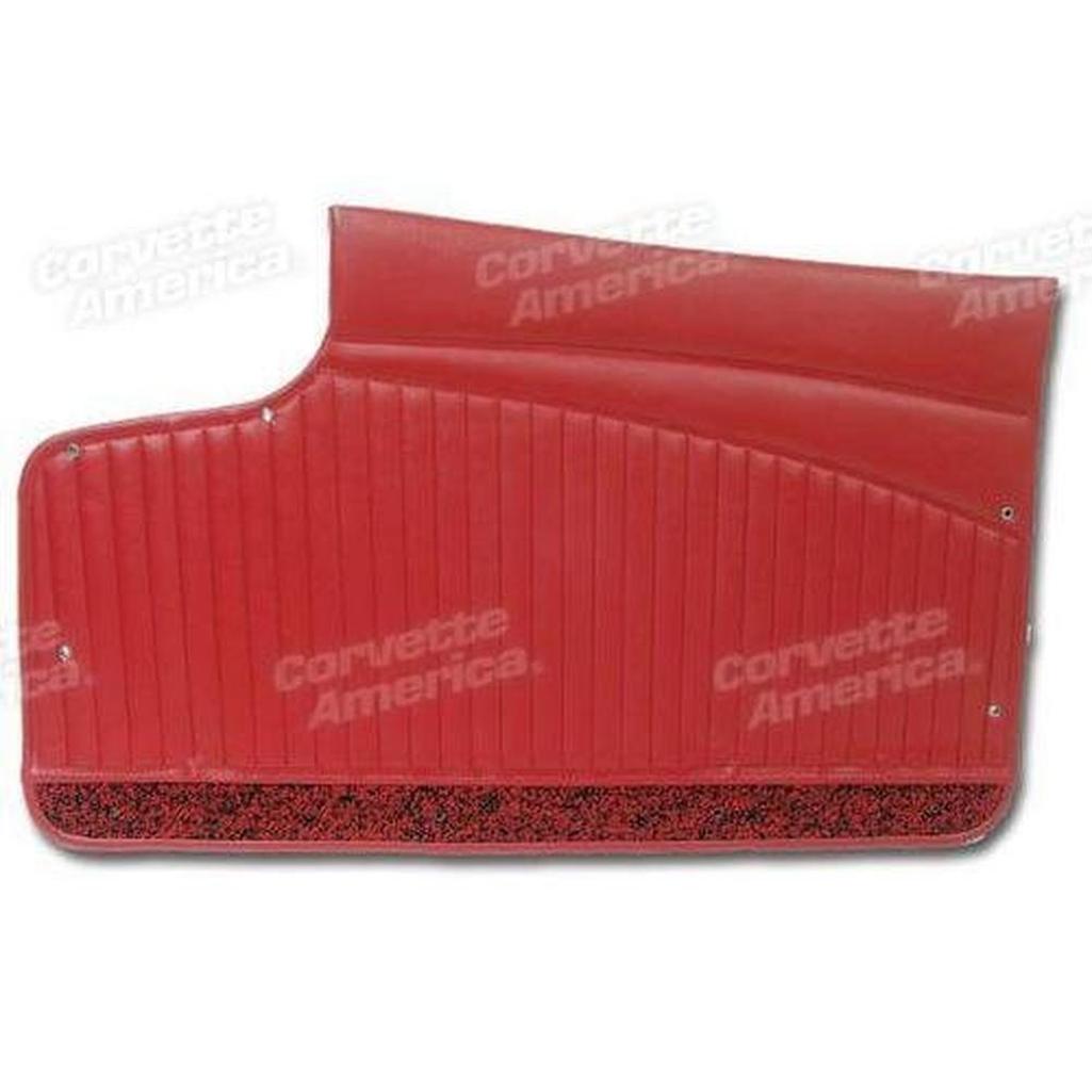 Corvette Door Panels. Red Metal Support: 1962
