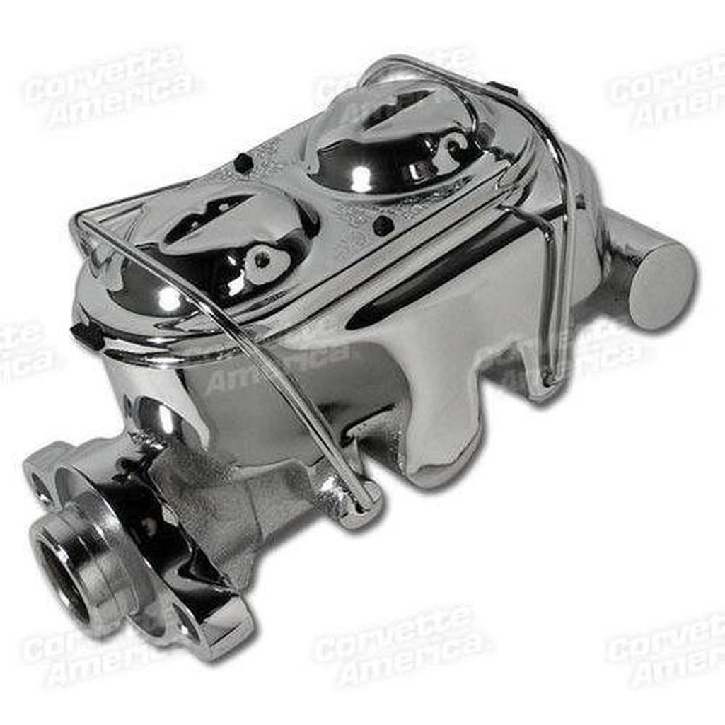Corvette Master Cylinder. W/Power Brake Chrome: 1967-1976