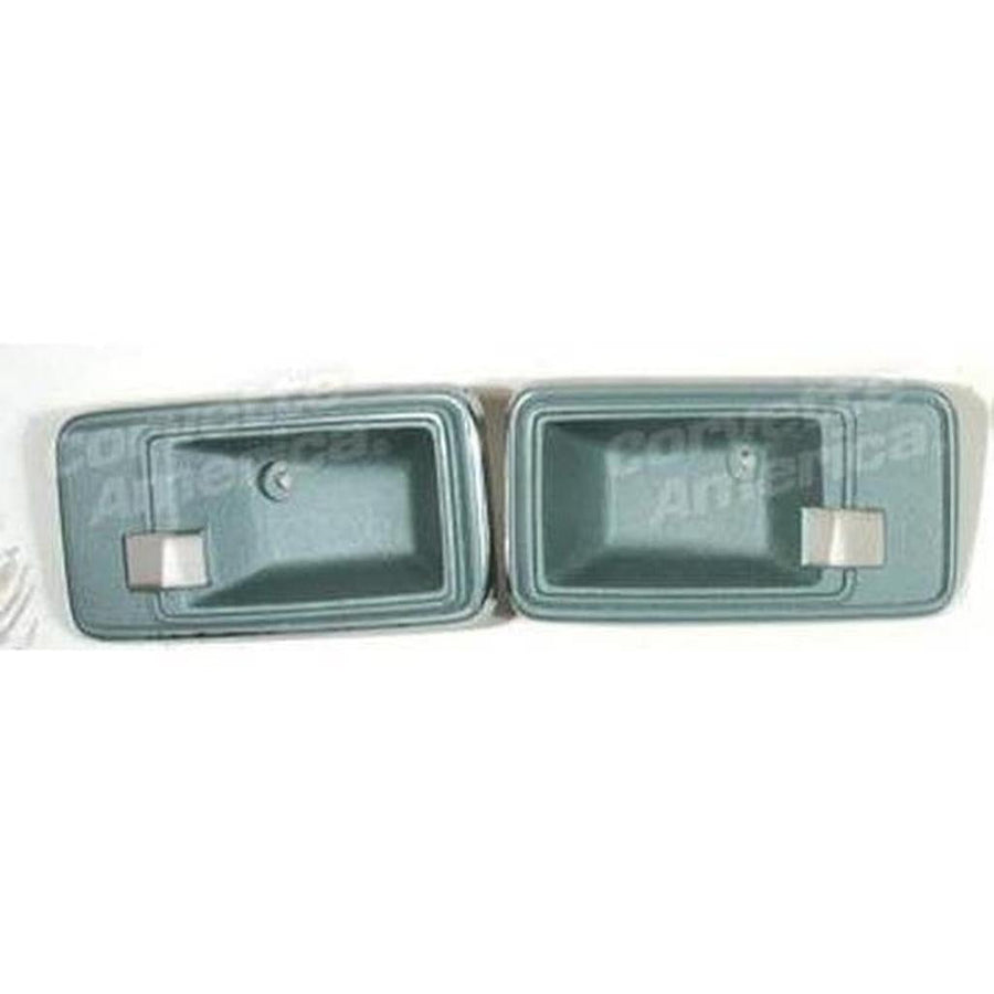 1982 Corvette C3 Door Latch Bezels - Silvergreen