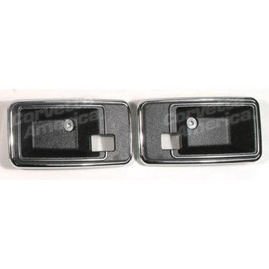 1978-1981 Corvette C3 Door Latch Bezels - Black