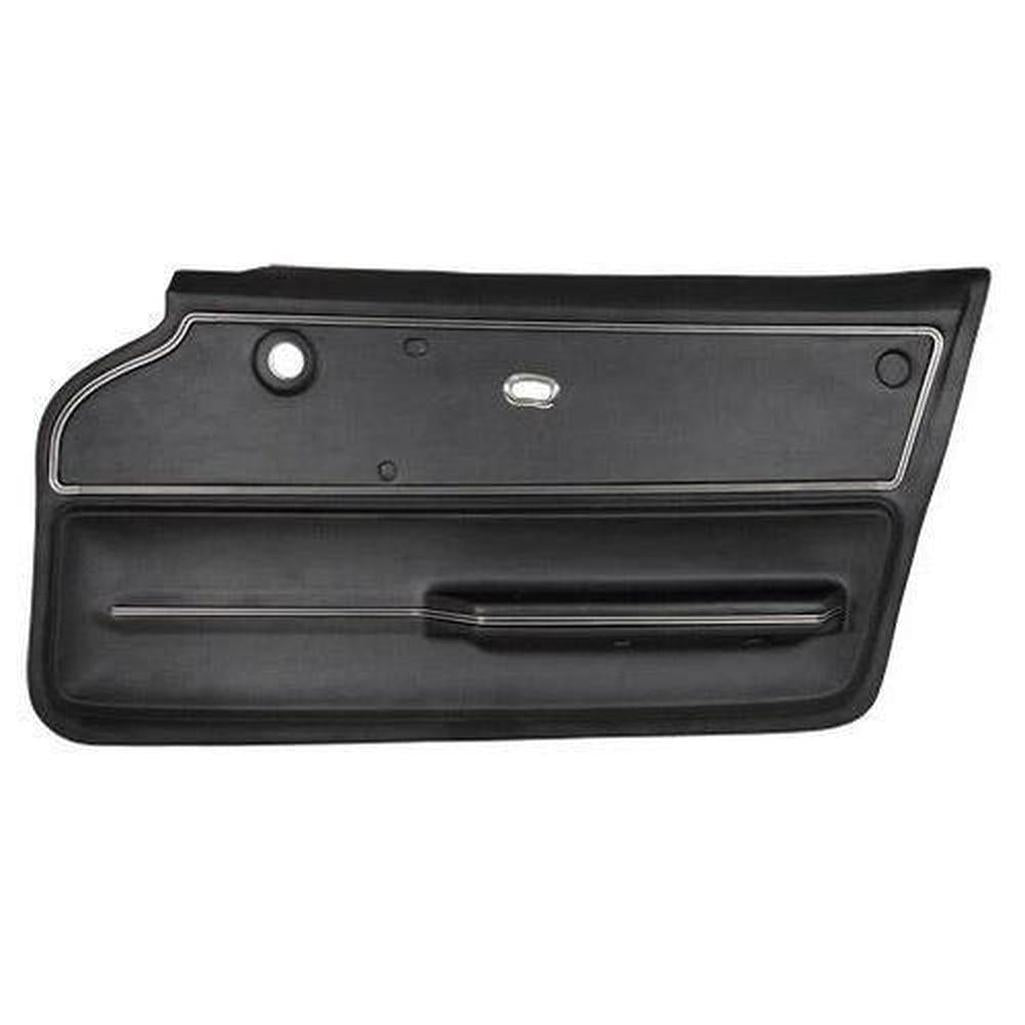 Corvette Door Panel. Black Coupe With Trim RH: 1965-1966