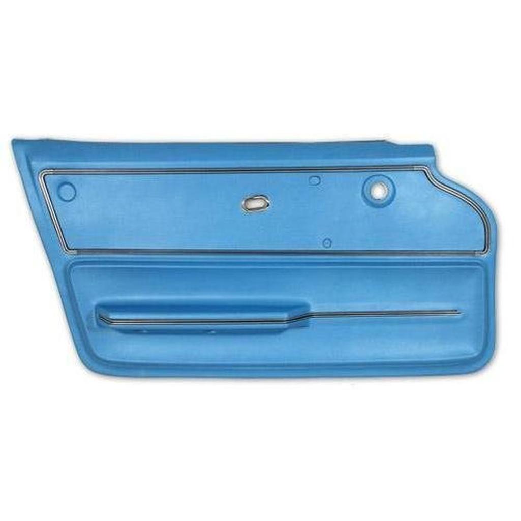 Corvette Door Panel. Bright Blue Coupe With Trim LH: 1965-1966