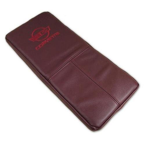 Corvette Console Cushion. Ruby Red With Logo: 1993