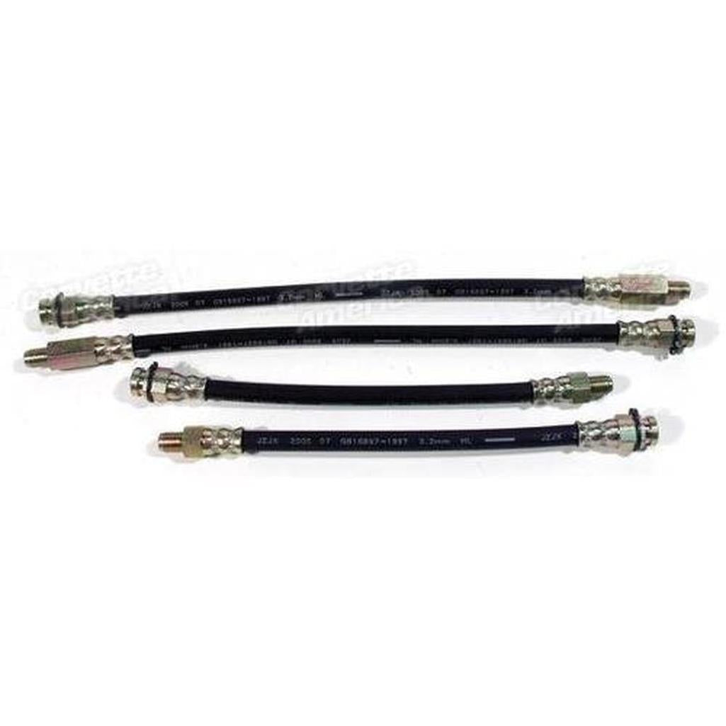 C3 1963-1982 Corvette Brake Lines - Rubber - 4Pc Set