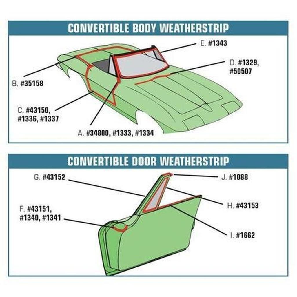 Corvette Weatherstrip. Door Drip Molding LH - USA: 1963-1967