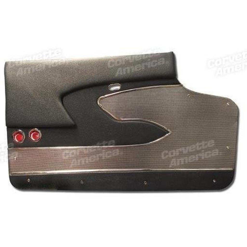 Corvette Door Panels. Charcoal Deluxe Metal Support: 1958