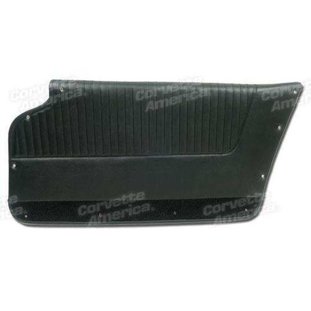Corvette Door Panels. Black - Convertible - With Felt: 1963-1964