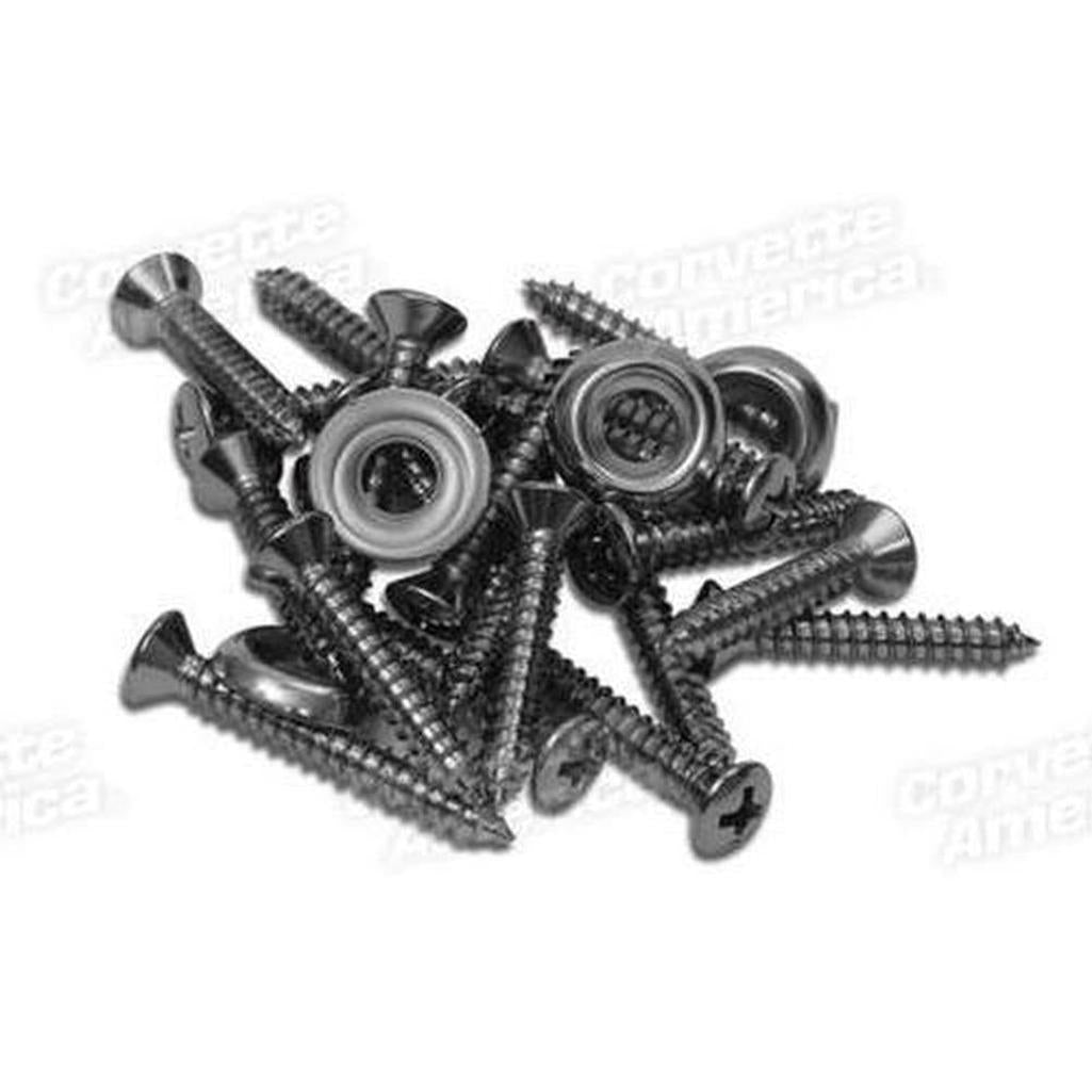 Corvette Door Panel Screws & Washers. 26 Piece Set: 1958-1962