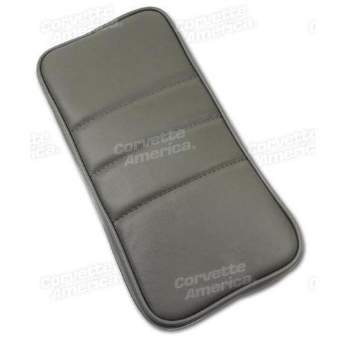 Corvette Center Armrest. Gray Leather: 1988-1989