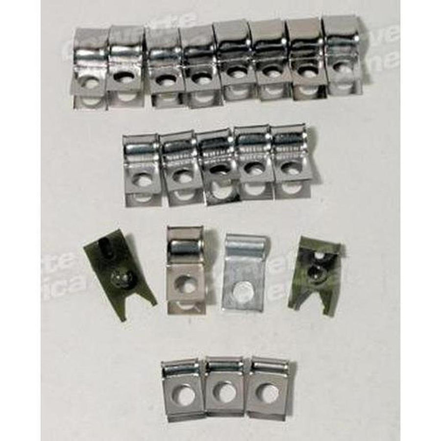 1968 Corvette C3 Brake & Gas Line Clamp Set - Small Block 20 Piece