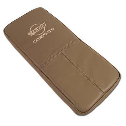Corvette Console Cushion. Beige With Logo: 1992-1996