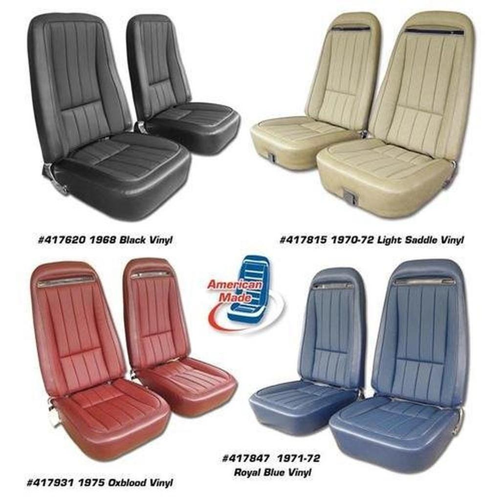 1974 Corvette C3 Vinyl Seat Covers - Silver