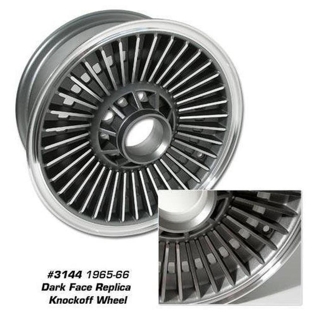 C2 1965-1966 Corvette Knock-Off Wheel - Dark Face Replica 15x6