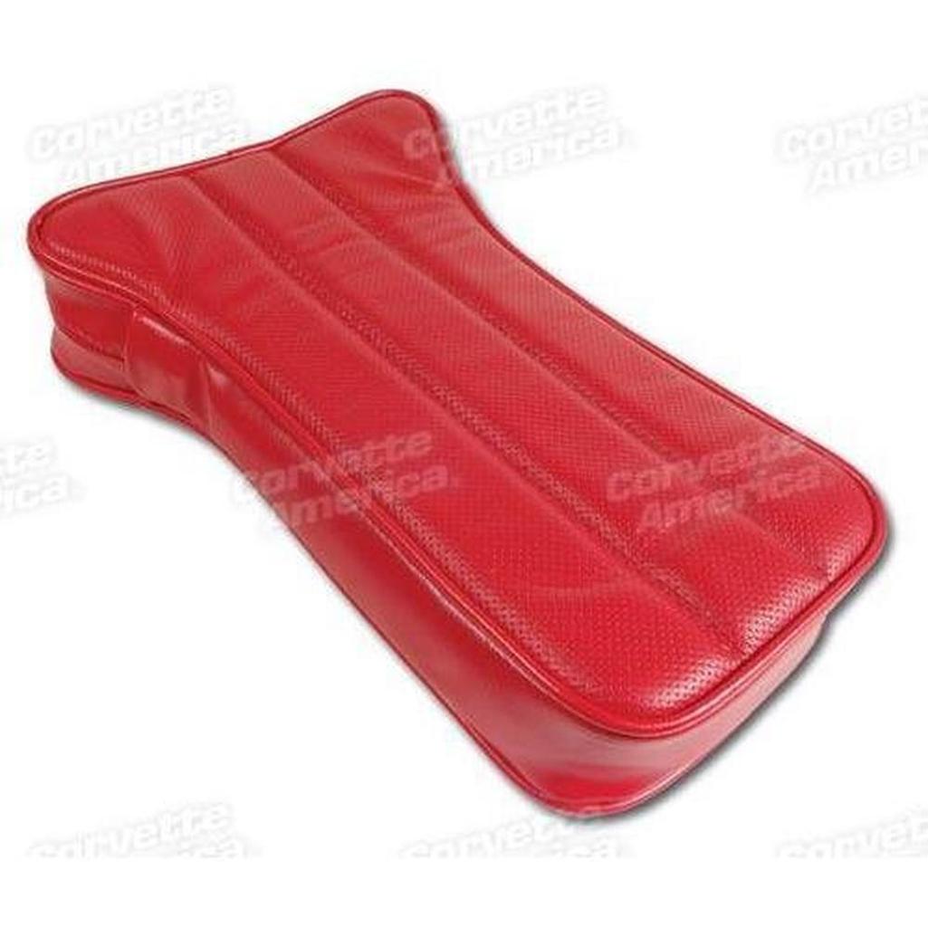 Corvette Center Armrest. Red Leather: 1968
