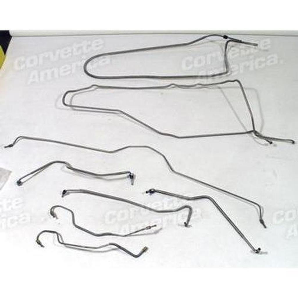 1975 Corvette C3 Brake Line Set - W/O Power Brake