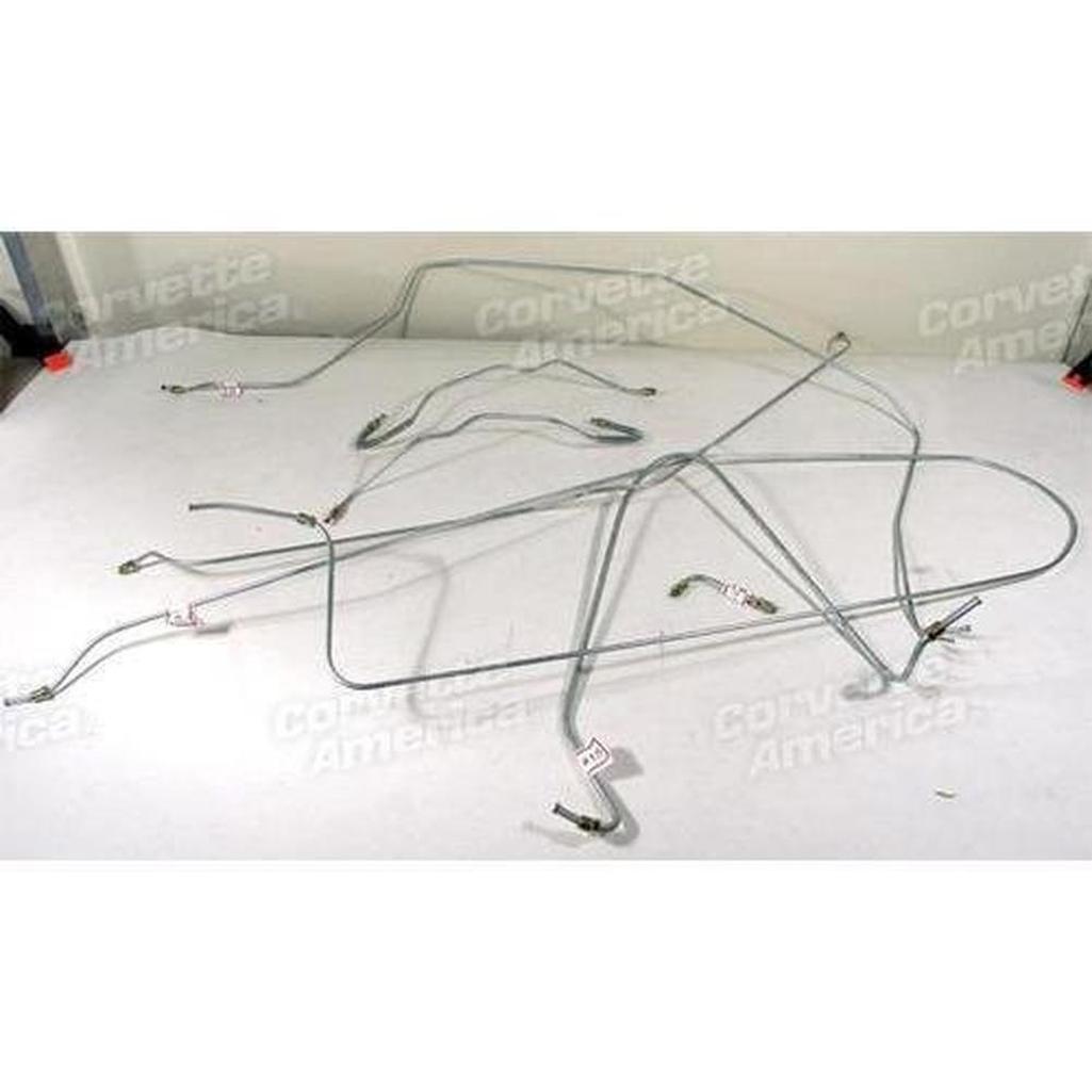 Corvette Brake Line Set. W/O Power Brake 3/16 Inch: 1965