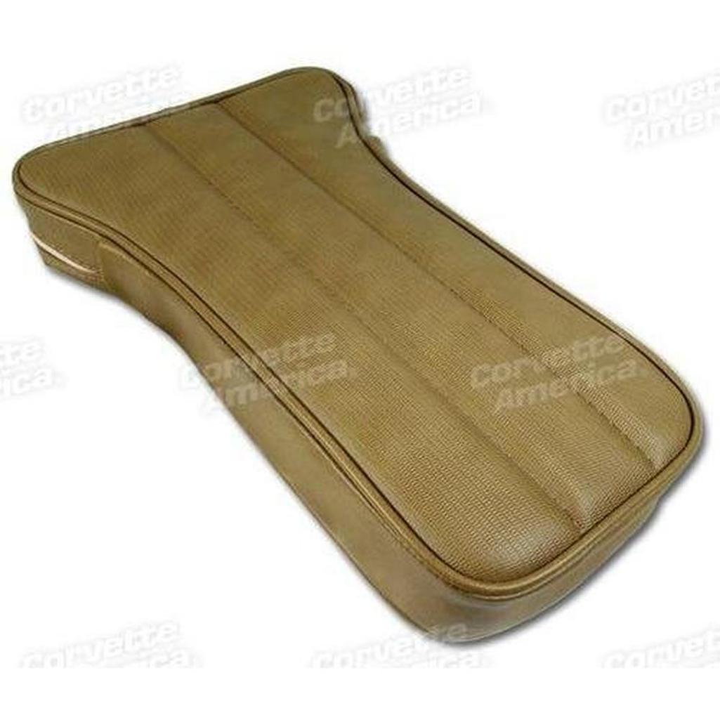Corvette Center Armrest. Medium Saddle Vinyl: 1973-1975