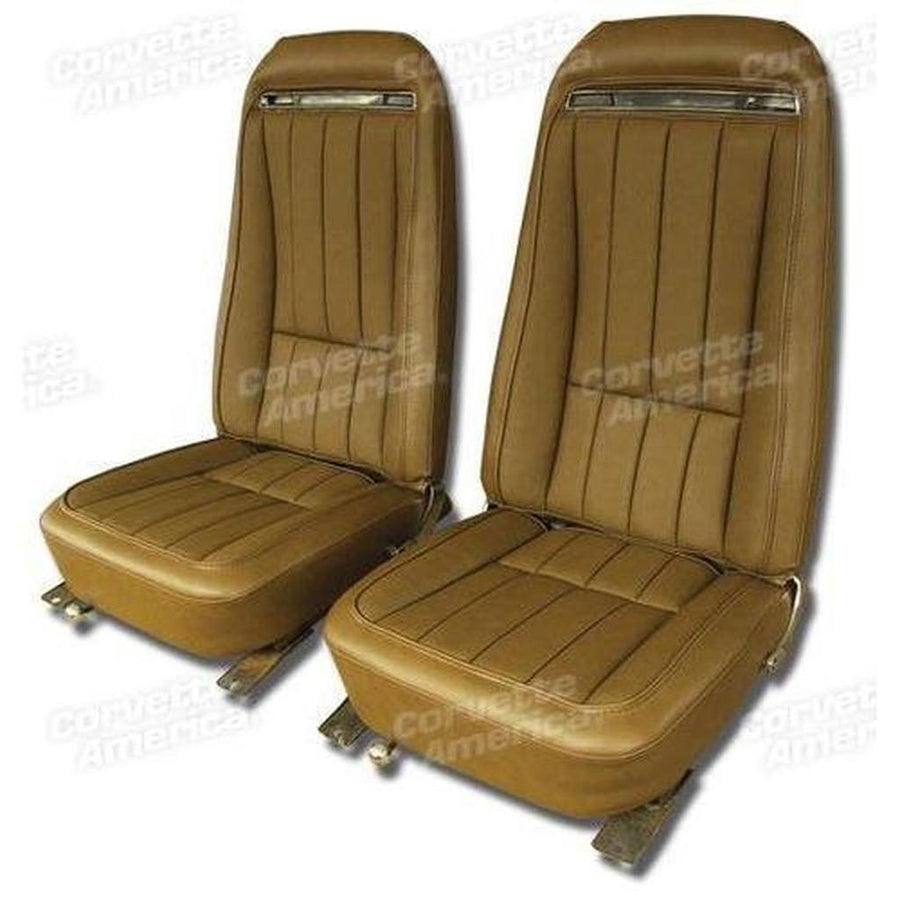 1970-1972 Corvette C3 Vinyl Seat Covers - Dark Saddle