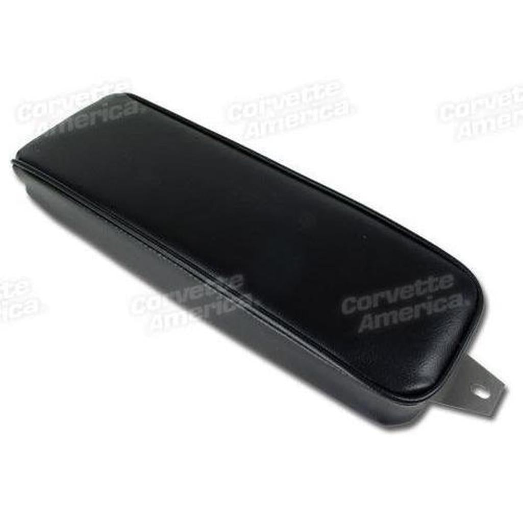 Corvette Center Armrest. Black Vinyl: 1965-1966