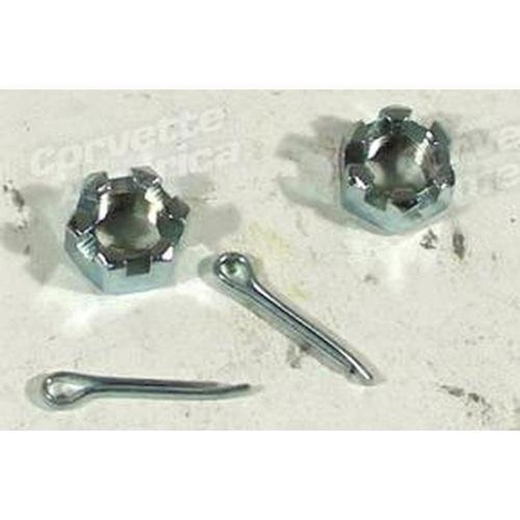 Corvette Upper Ball Joint Nut & Cotter Pin Set.: 1963-1982