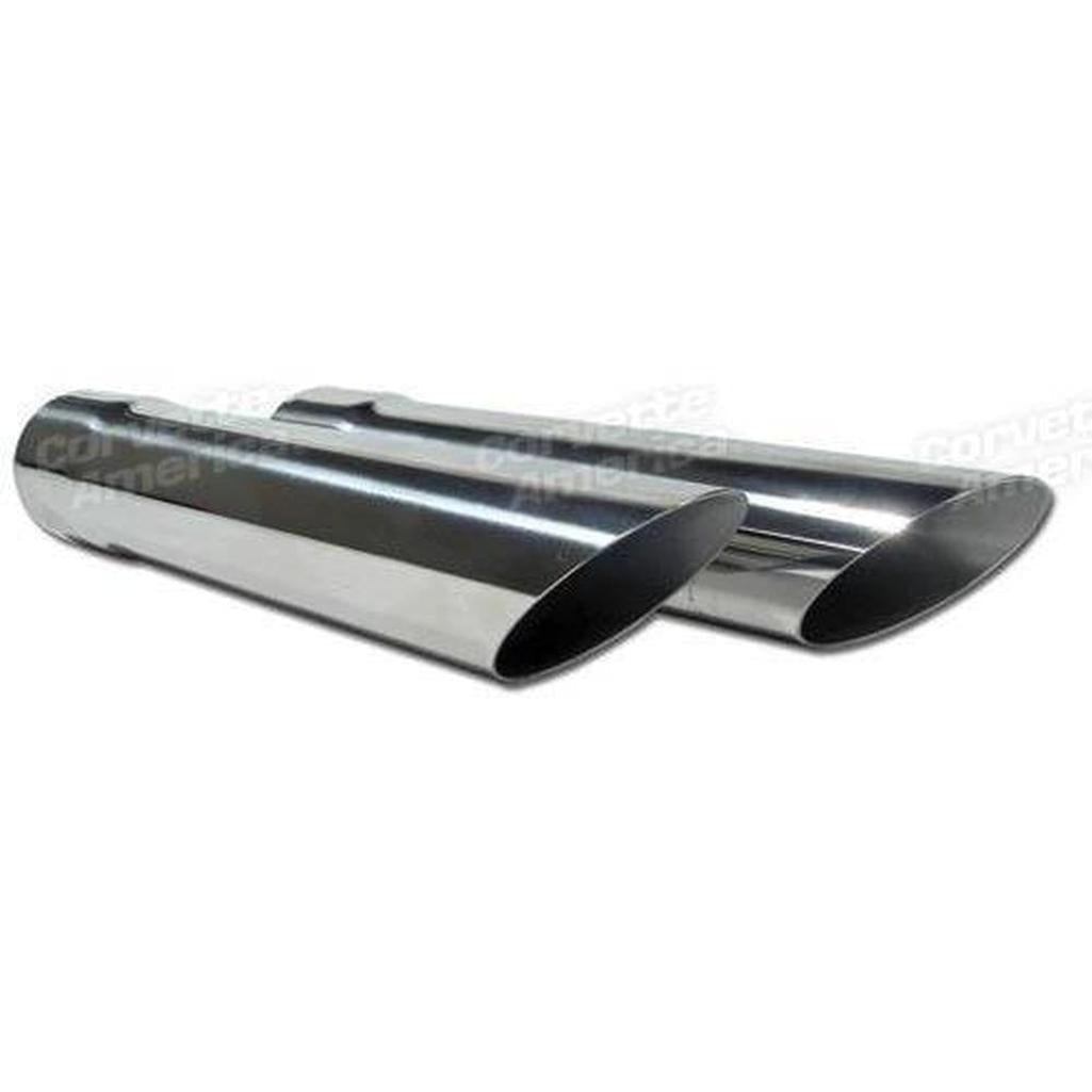 C2 1963-1967 Corvette Exhaust Extensions - Stainless Steel w/Weld & Number