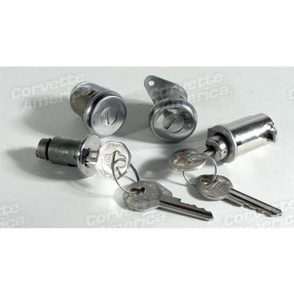 Corvette Lock Set. Ignition, Doors and Glove Box: 1965