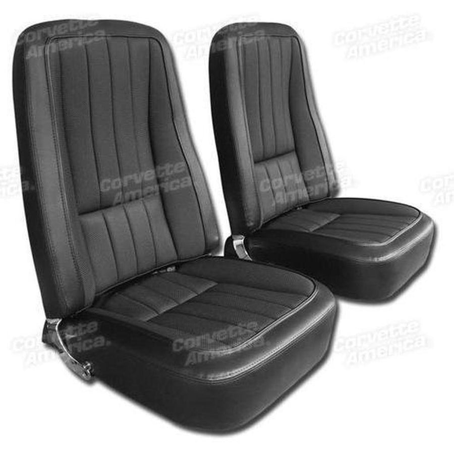 1968 Corvette C3 Vinyl Seat Covers - Black