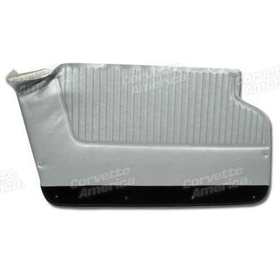 Corvette Door Panels. Silver With Black Carpet: 1964
