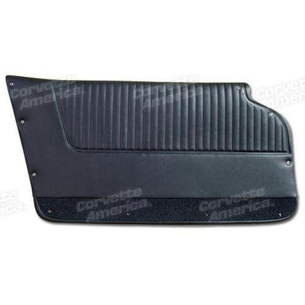 Corvette Door Panels. Dark Blue - Convertible - With Felt: 1963-1964